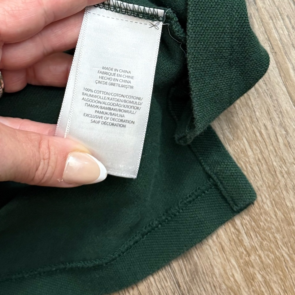 Polo by Ralph Lauren Forest Green Polo Shirt with Bear Embroidery - Picture 5 of 7